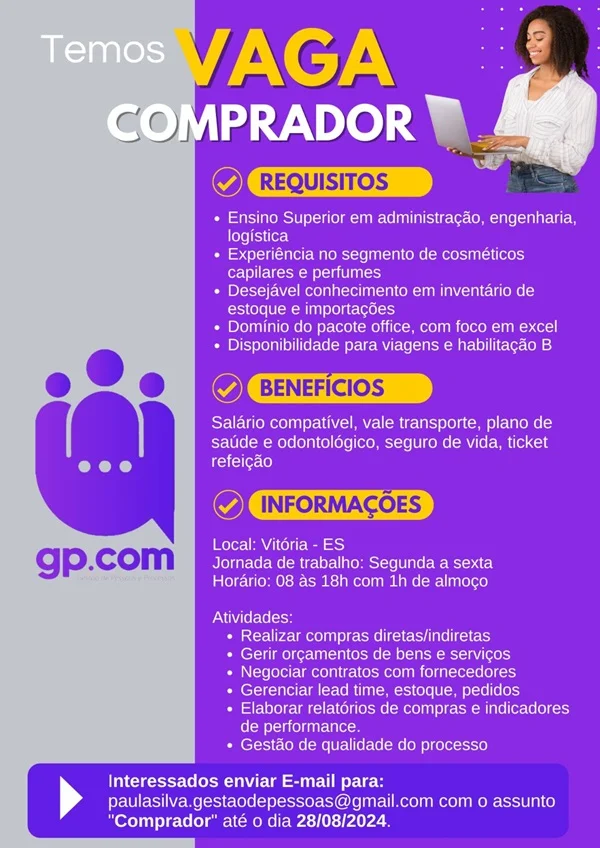 VAGA DE COMPRADOR