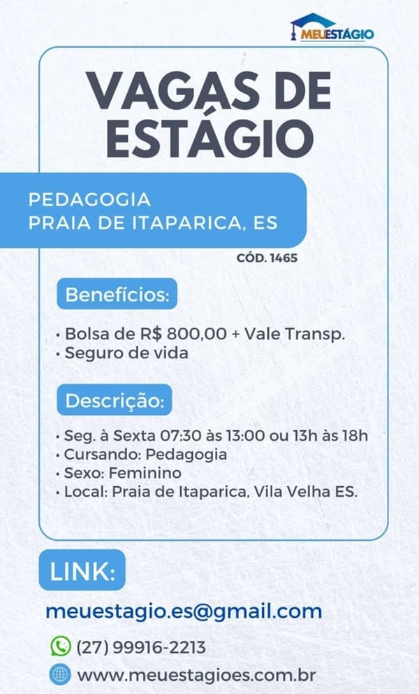 ESTÁGIO EM PEDAGOGIA