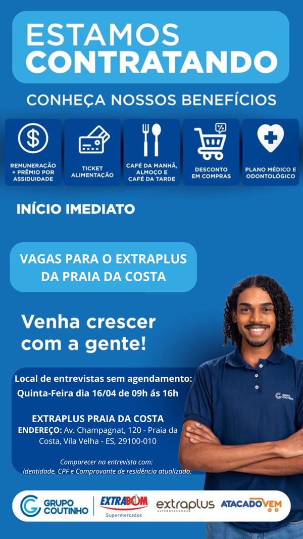 EXTRAPLUS CONTRATA OPERADOR DE CAIXA