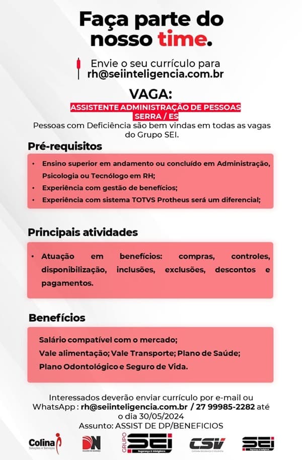 ASSISTENTE ADMINISTRAÇÃO DE PESSOAS