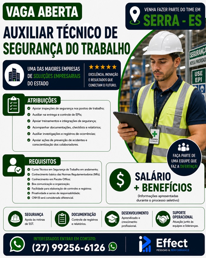 AUXILIAR TÉCNICO DE SEGURANÇA DO TRABALHO