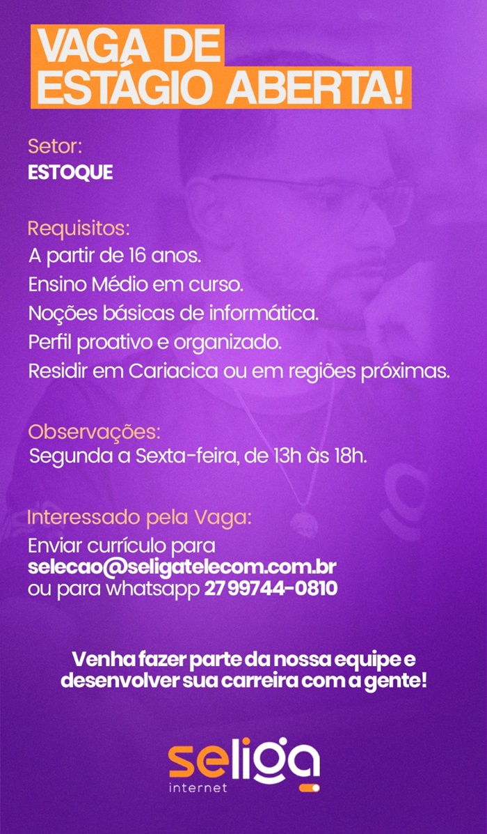 VAGA DE ESTÁGIO - ESTOQUE