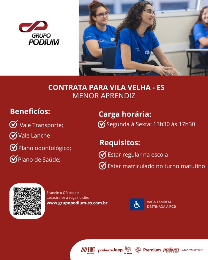 GRUPO PODIUM CONTRATA MENOR APRENDIZ