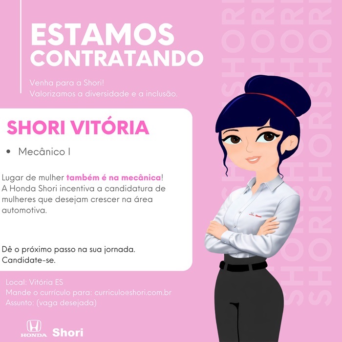Honda Shori Vitória contrata Mecânico I