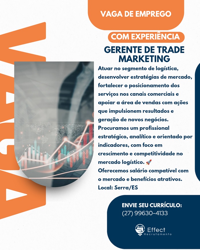 VAGA DE GERENTE DE TRADE MARKETING