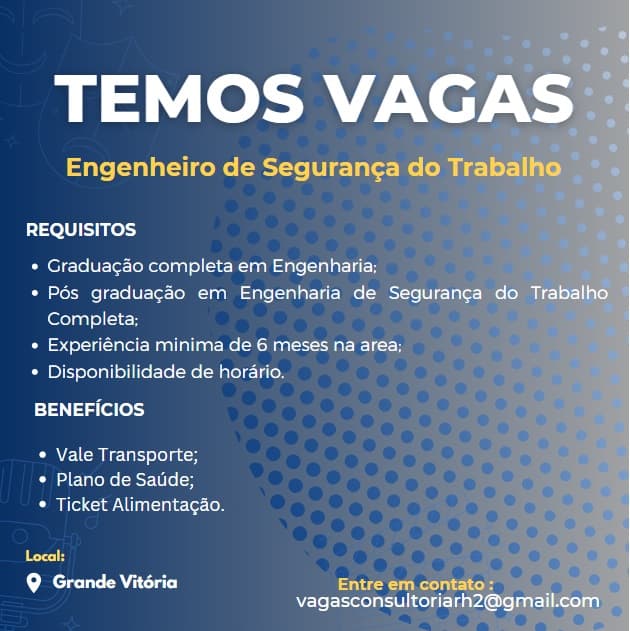 ENGENHEIRO DE SEGURANÇA DO TRABALHO