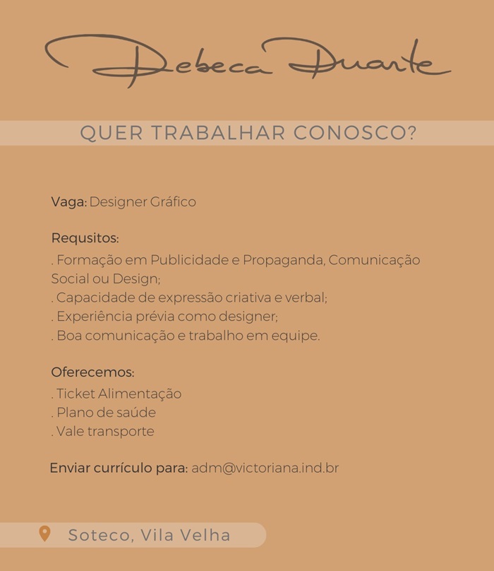 Vaga para Designer Gráfico