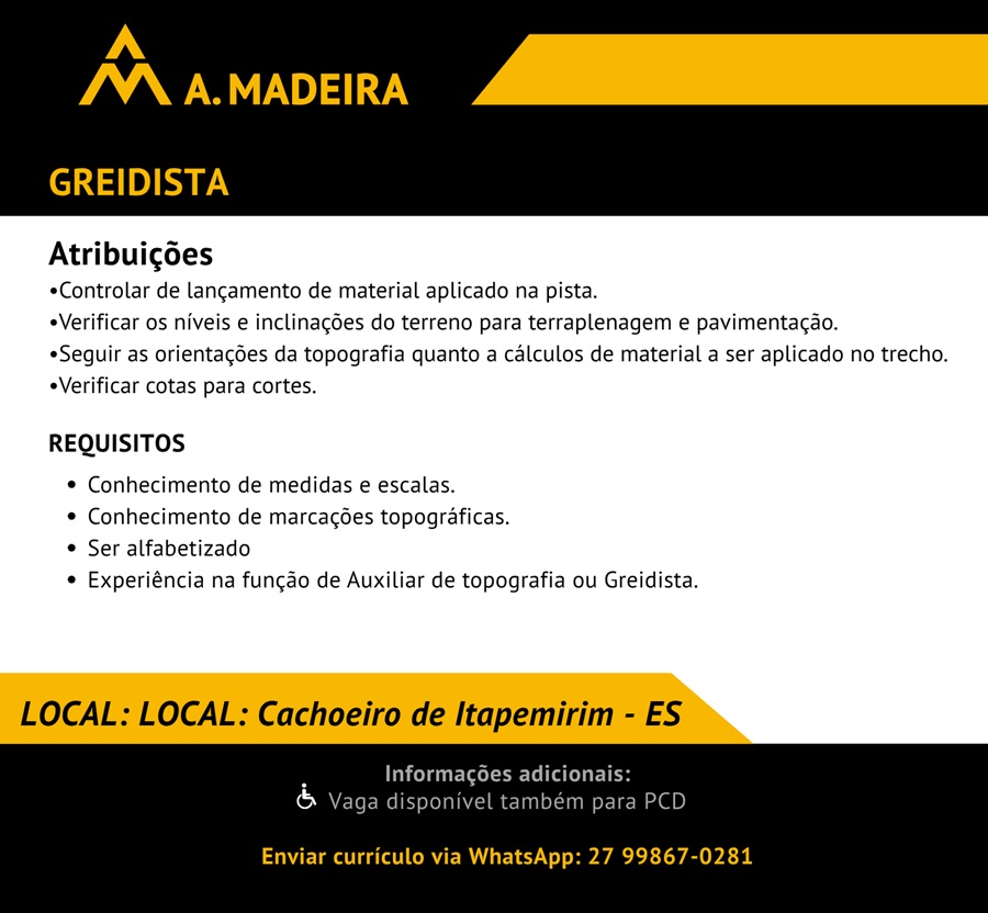 Grupo A. Madeira contrata Greidista