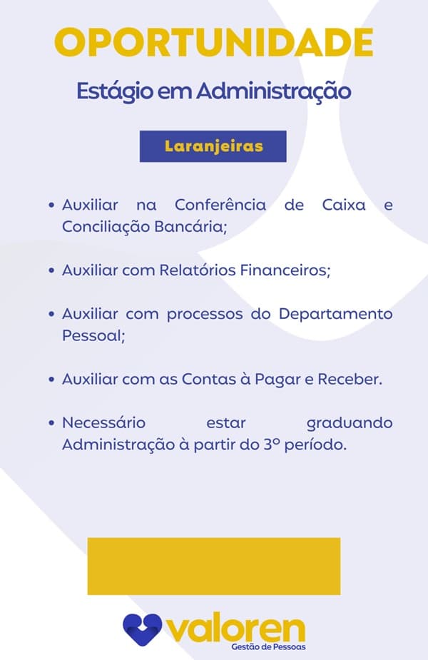 ESTÁGIO EM ADMINISTRAÇÃO