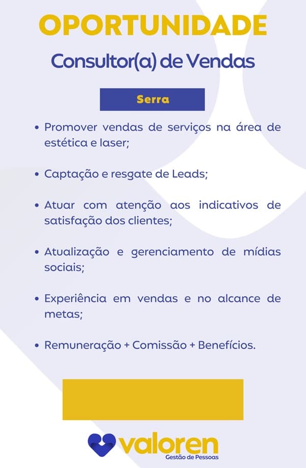 CONSULTOR DE VENDAS