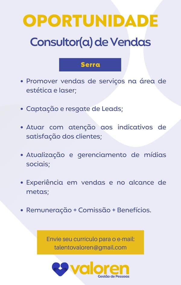 CONSULTOR DE VENDAS