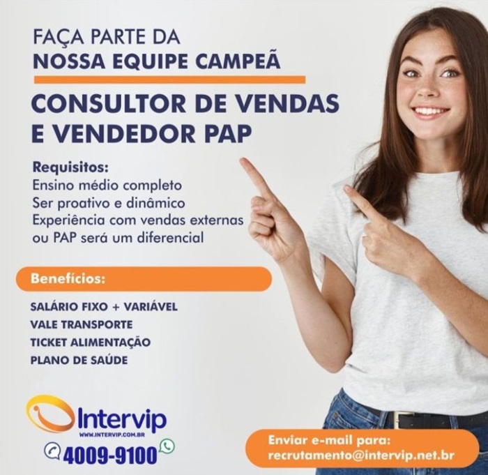 CONSULTOR DE VENDAS E VENDEDOR PAP