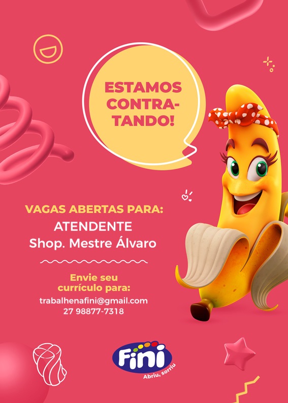 Vaga para Fini Shopping Mestre Álvaro.