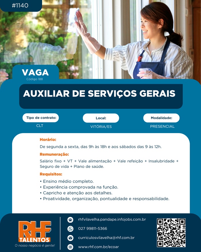Auxiliar de Serviços Gerais