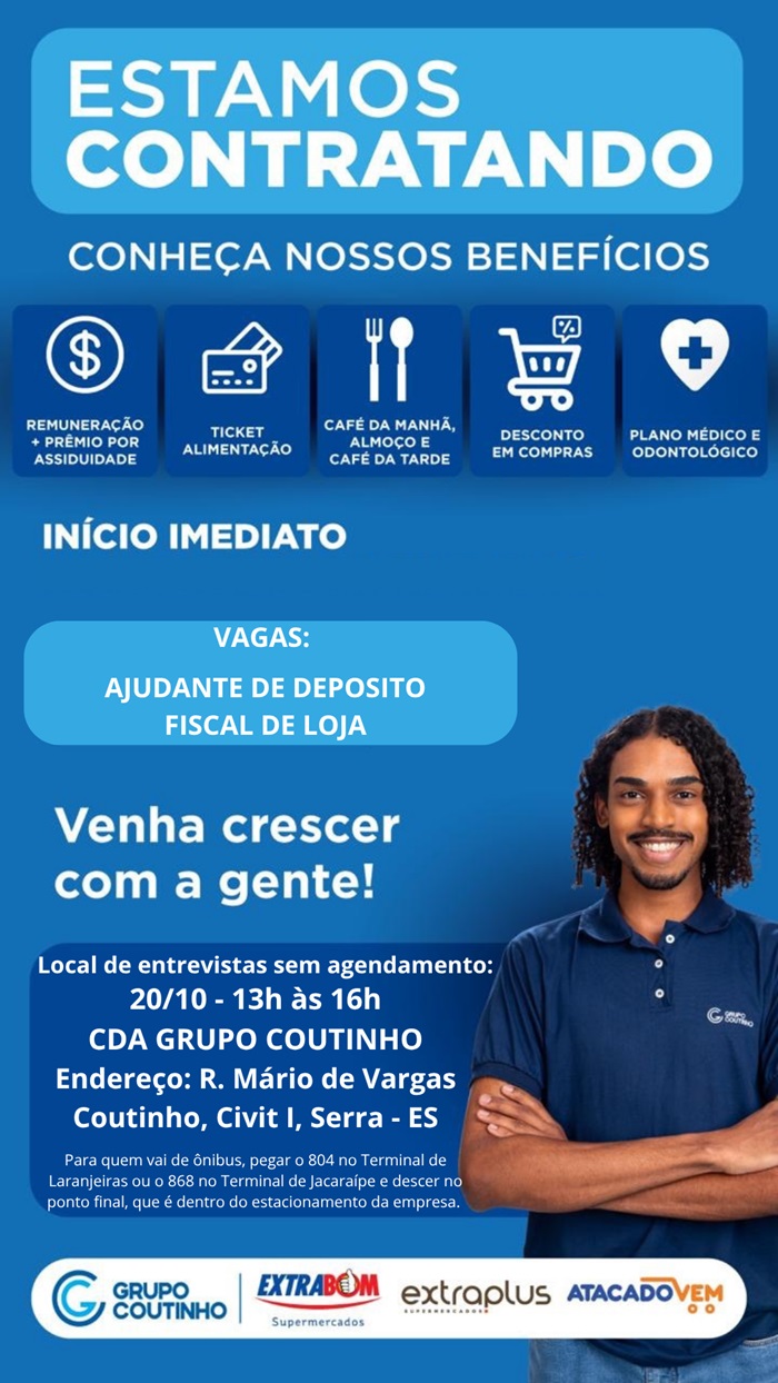 GRUPO COUTINHO REALIZA MUTIRÃO DE EMPREGO