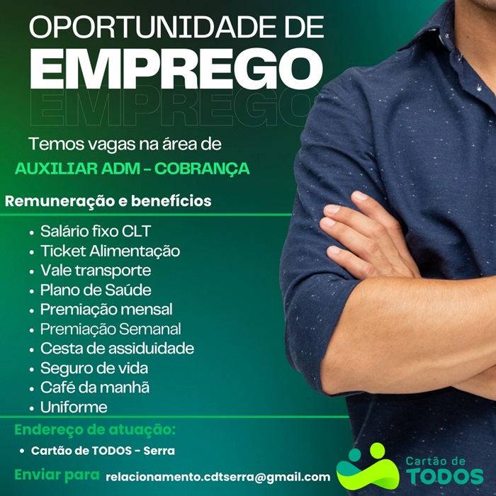 AUXILIAR ADMINISTRATIVO COBRANÇA