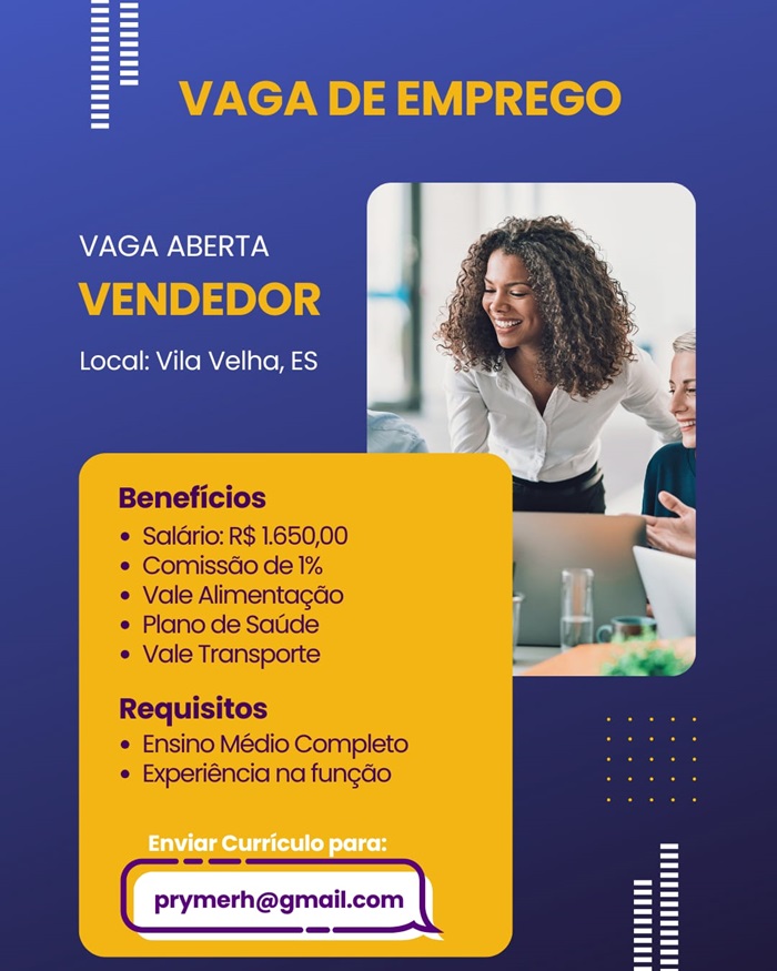 03 VAGAS - VENDEDOR(A)