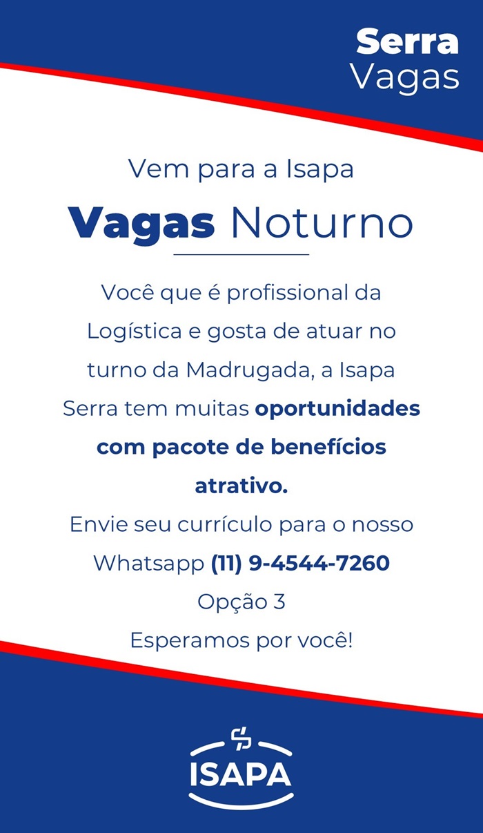 Vagas para Profissionais de Logística - Turno Noturno