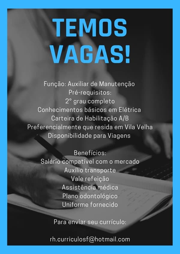 AUXILIAR DE MANUTENÇÃO
