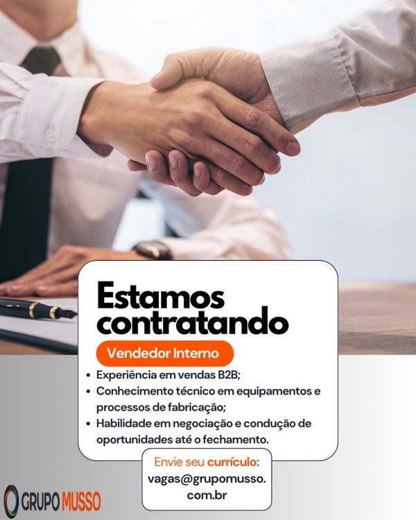 GRUPO MUSSO CONTRATA VENDEDOR