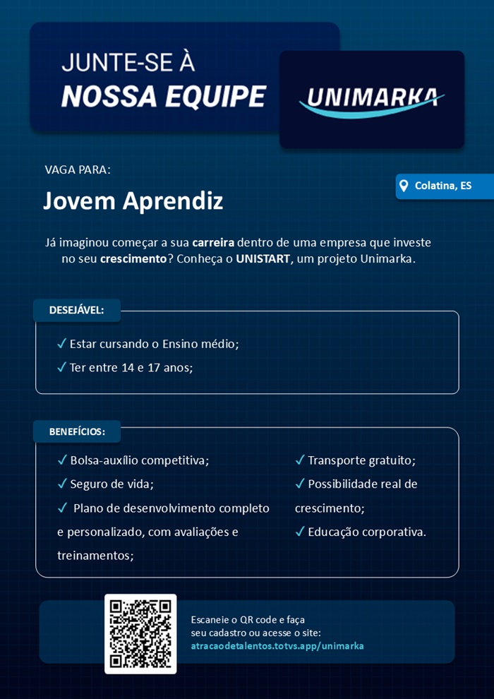 Unimarka contrata Aprendiz