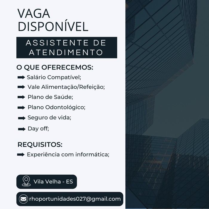 ASSISTENTE DE ATENDIMENTO