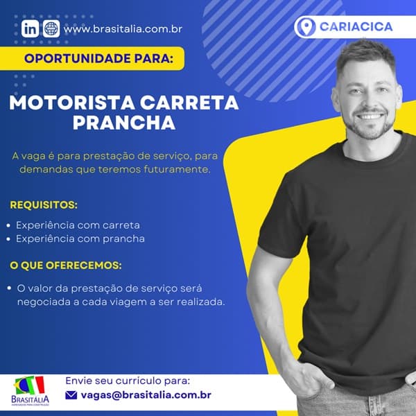 MOTORISTA CARRETA PRANCHA