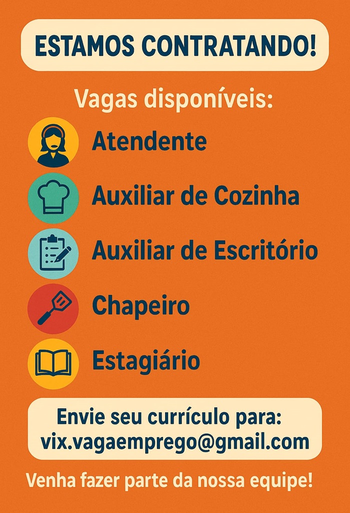 VAGAS DE EMPREGO E ESTÁGIO
