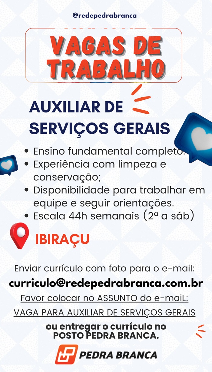 AUXILIAR DE SERVIÇOS GERAIS