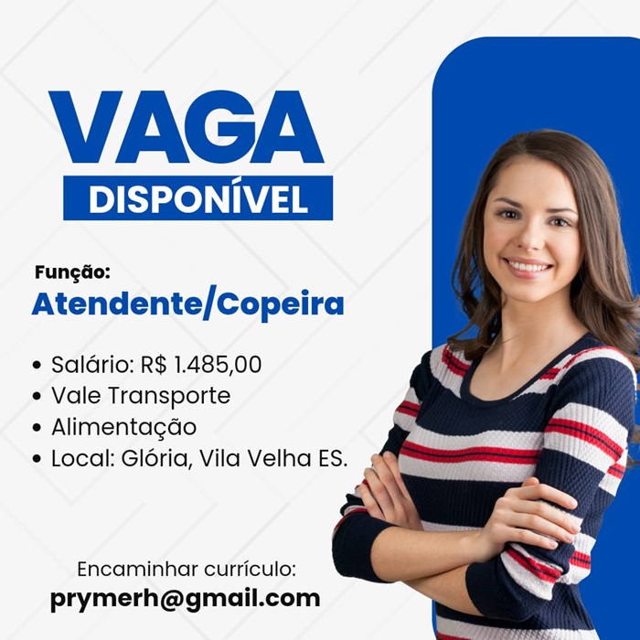 03 VAGAS - ATENDENTE/COPEIRA