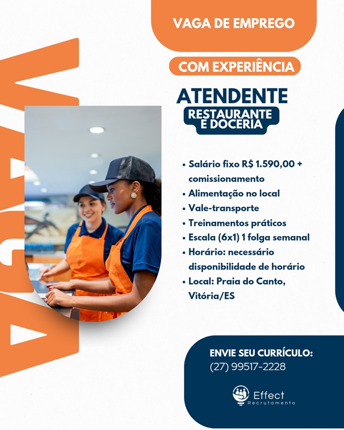 VAGA PARA ATENDENTE