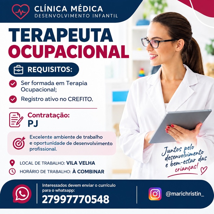 VAGA PARA TERAPEUTA OCUPACIONAL