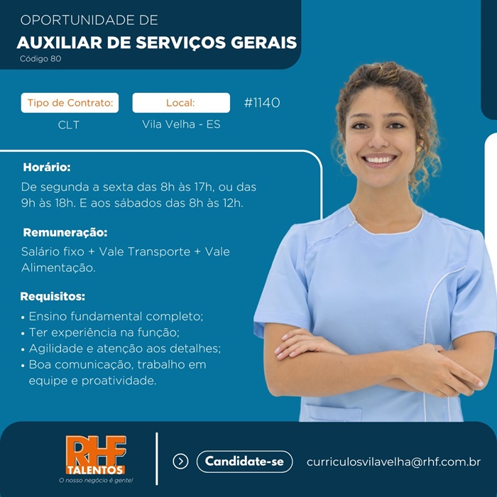 Auxiliar de Serviços Gerais