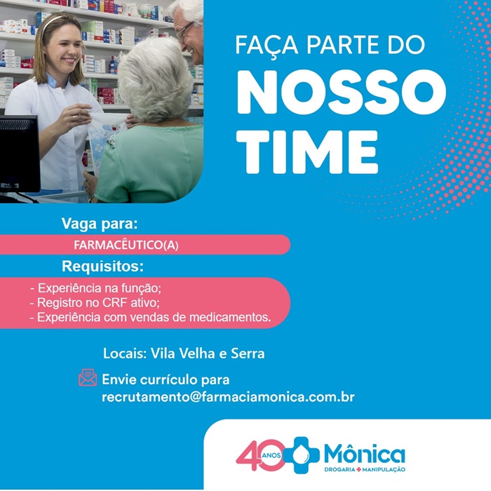 VAGA DE FARMACÊUTICO