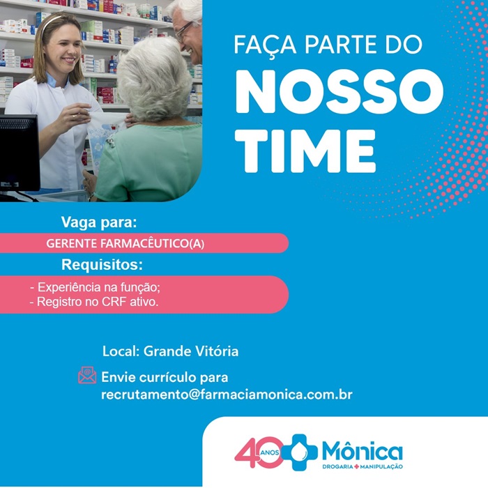 GERENTE FARMACÊUTICO(A)