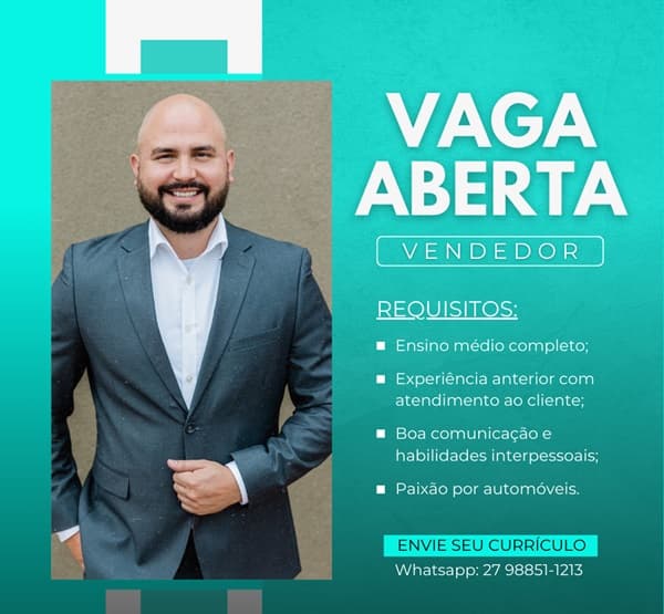 VAGAS PARA VENDEDOR