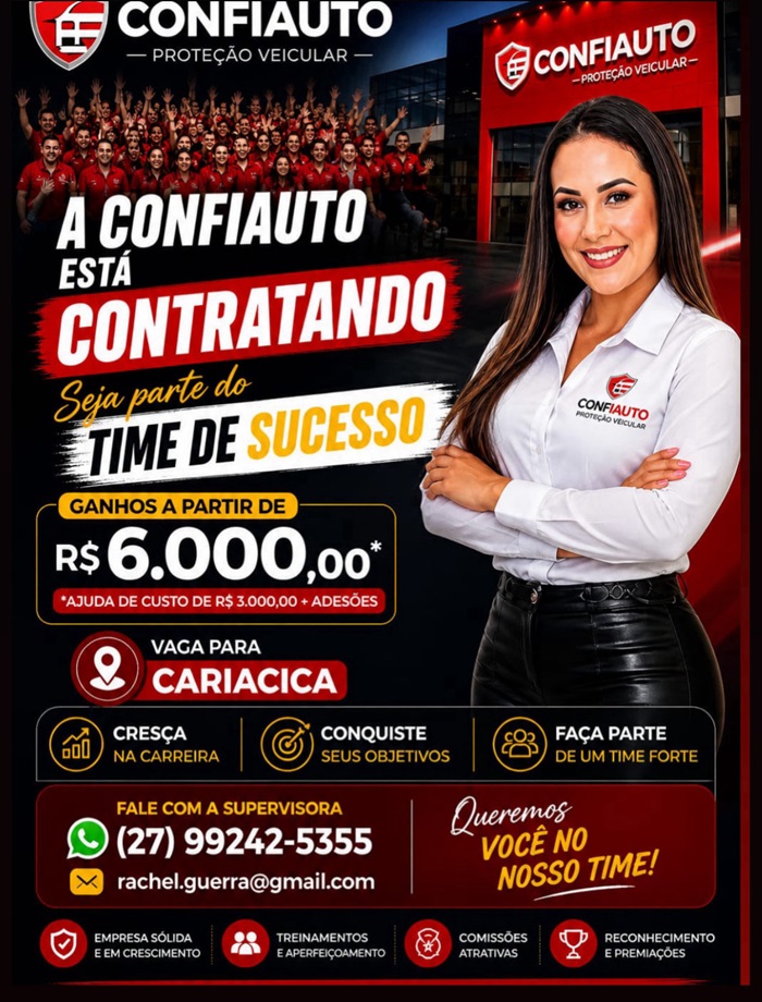 A CONFIAUTO ESTÁ CONTRATANDO