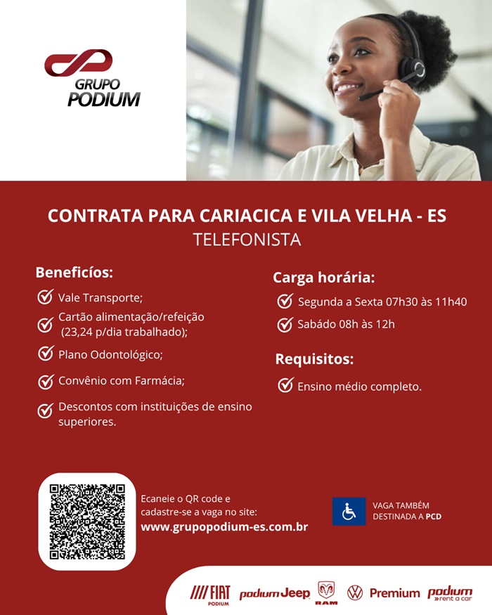 GRUPO PODIUM CONTRATA TELEFONISTA