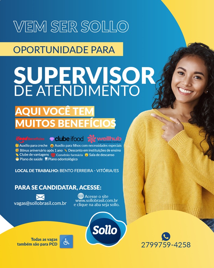 Vaga para Supervisor de Atendimento
