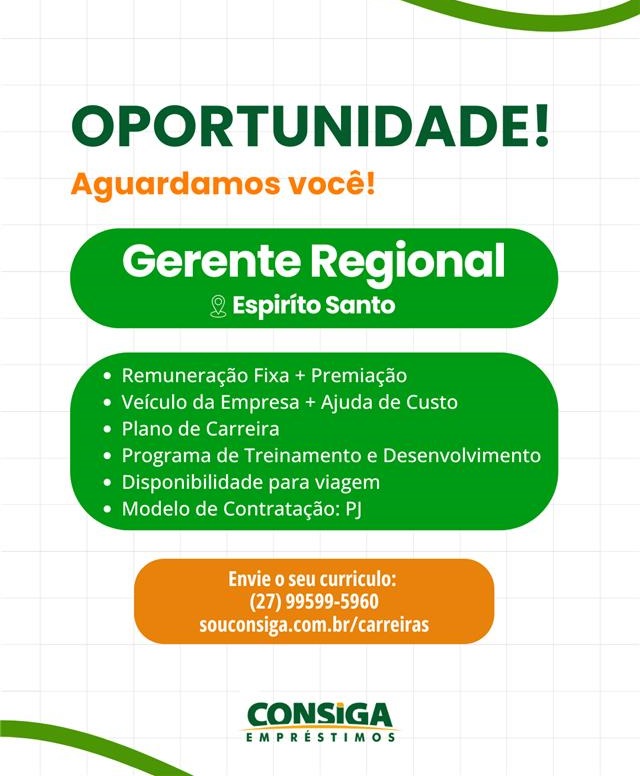 CONSIGA CONTRATA GERENTE REGIONAL
