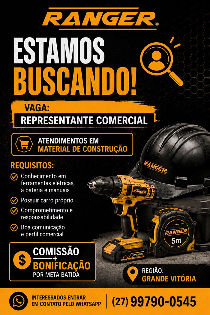 VAGA DE REPRESENTANTE COMERCIAL