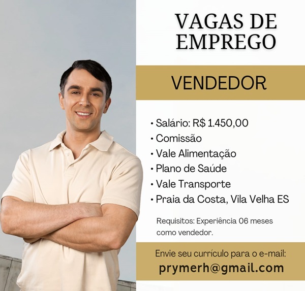02 VAGAS - VENDEDOR INTERNO