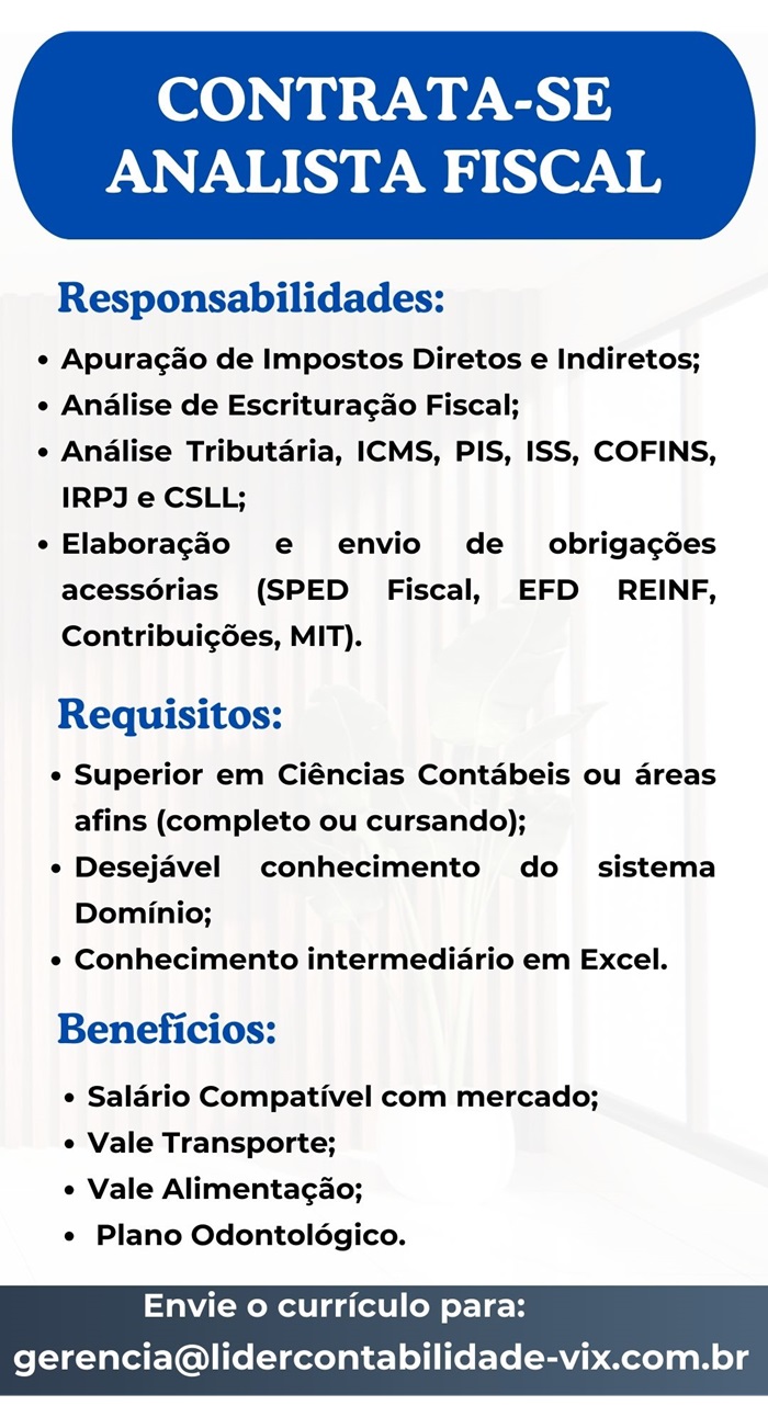 VAGA DE ANALISTA FISCAL