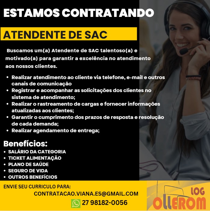 ATENDENTE DE SAC