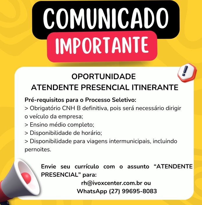 ATENDENTE PRESENCIAL