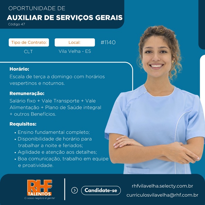 Auxiliar de Serviços Gerais
