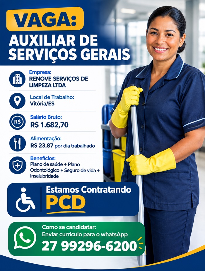 AUXILIAR DE SERVIÇOS GERAIS | Vitória/ES
