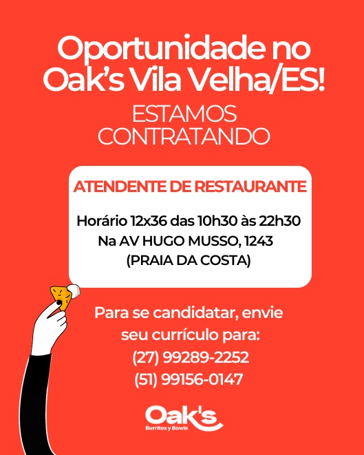 Oportunidade no Oak's Vila Velha/ES!