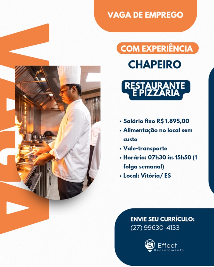 VAGA DE CHAPEIRO