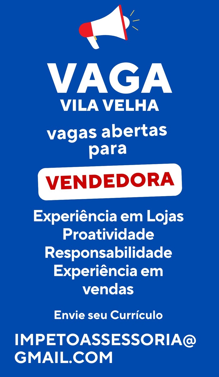VAGA DE VENDEDORA